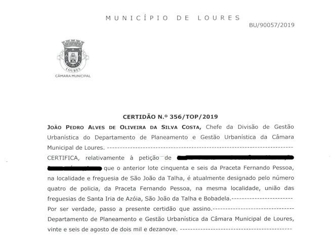 Certidão Toponímica, certidao-toponimica-documento-original